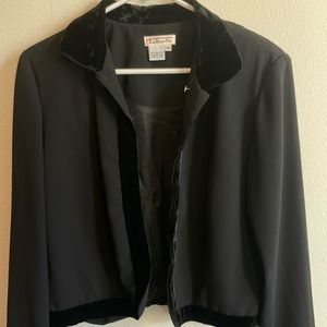 Vintage Black Jacket with Shoulder Pads